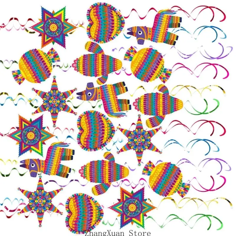 Traditionelle mexikanische Stile, Spiralen, hängende Dekoration für Partys, Veranstaltungen und Festlichkeiten zum 5. Mai, 3 x – Detail 9