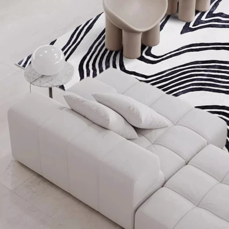 White Black Striped Carpet Minimalist Luxury Decoration Living Room Carpets Comfortable Soft Bedroom Rugs Easy Clean Sofa Rug