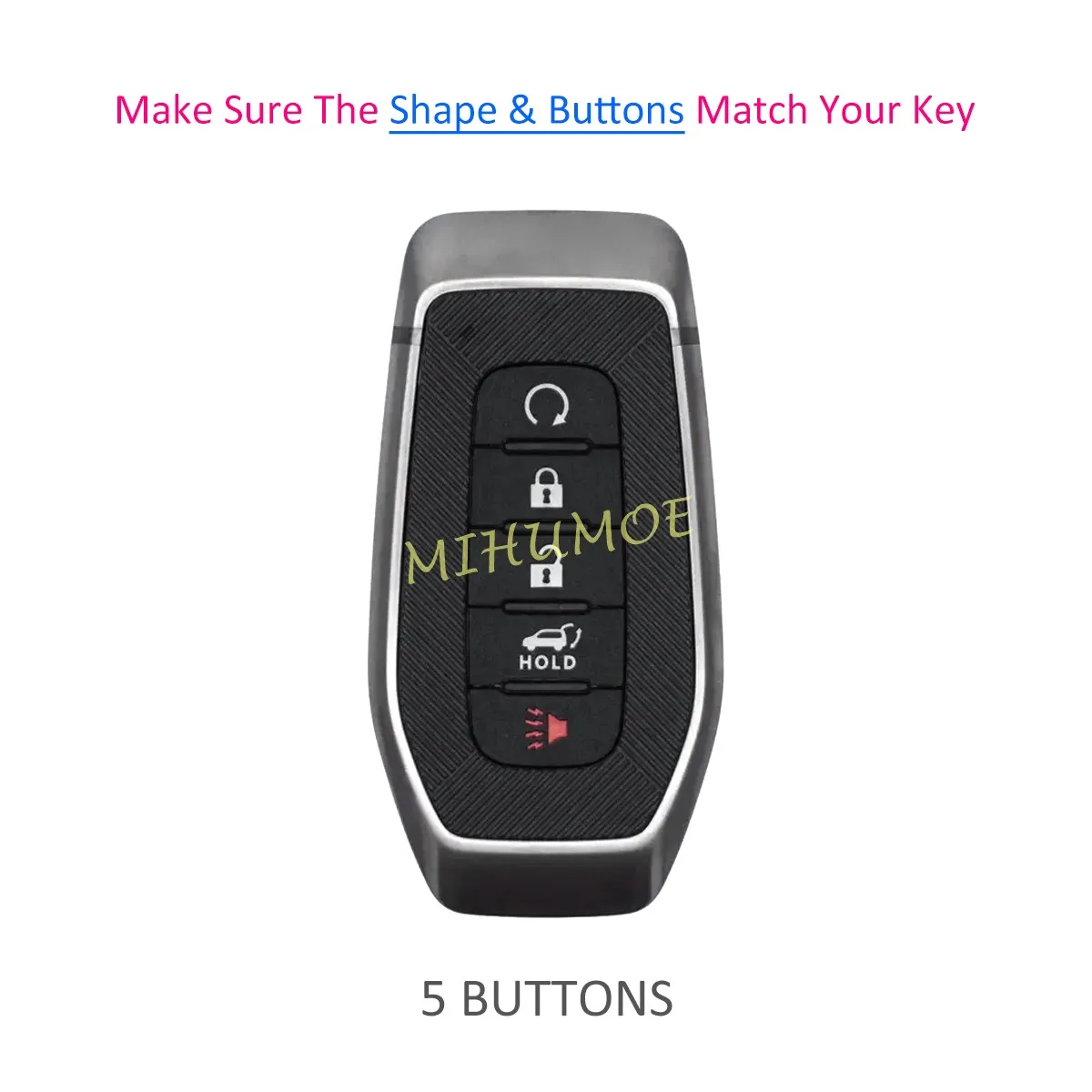 Silica Gel Car Remote Key Fob Case Cover Shell For Infiniti QX60 QX80 2025 2026 Accessories 5 Buttons