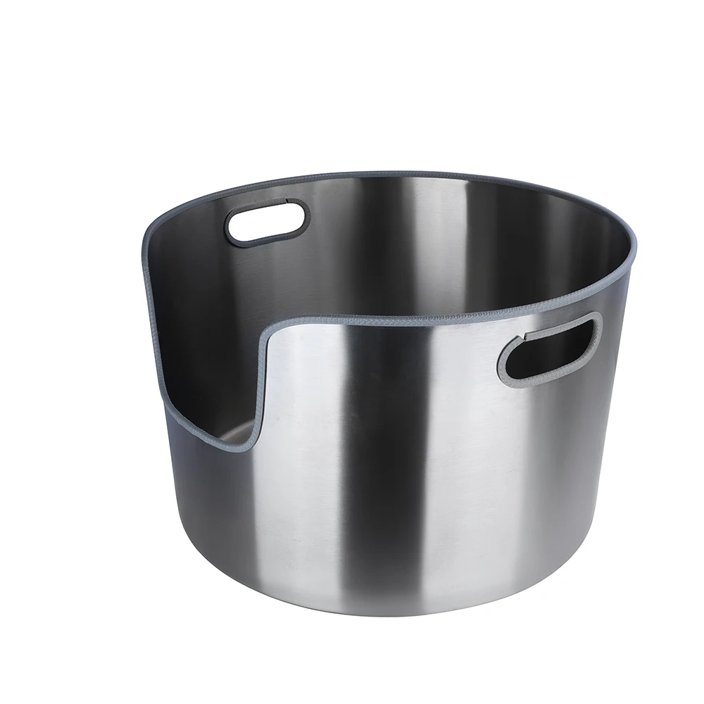 

New Design High Quality Round Stainless Steel Bedpan Box with Large Capacity for Big and Multi Cats