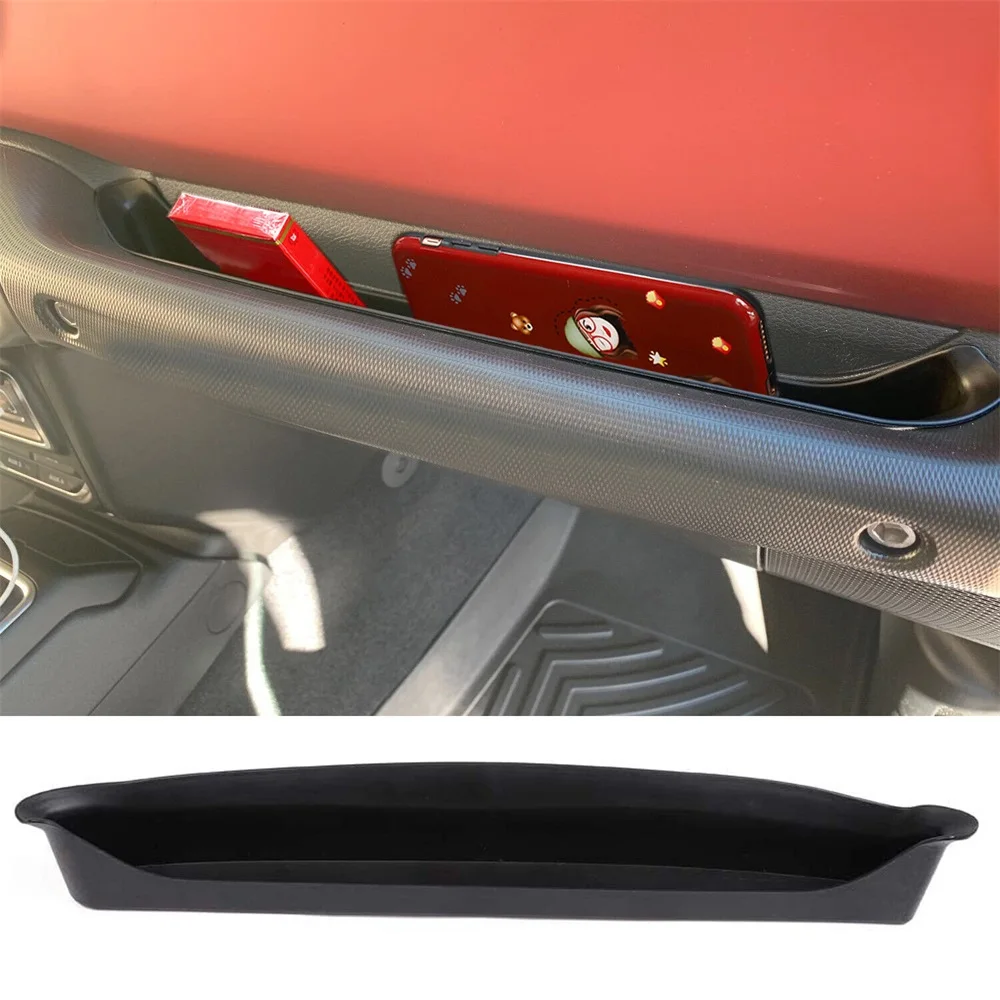 

1 Pc Passenger Grab Storage Tray Organizer Box Fits For 2018-2024 Jeep Wrangler JL JT Black ABS+Rubber Auto Interior Accessories