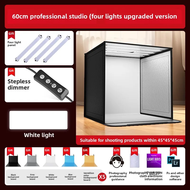 Professional lighting interior jewelry shooting table soft light mobile phone photography box