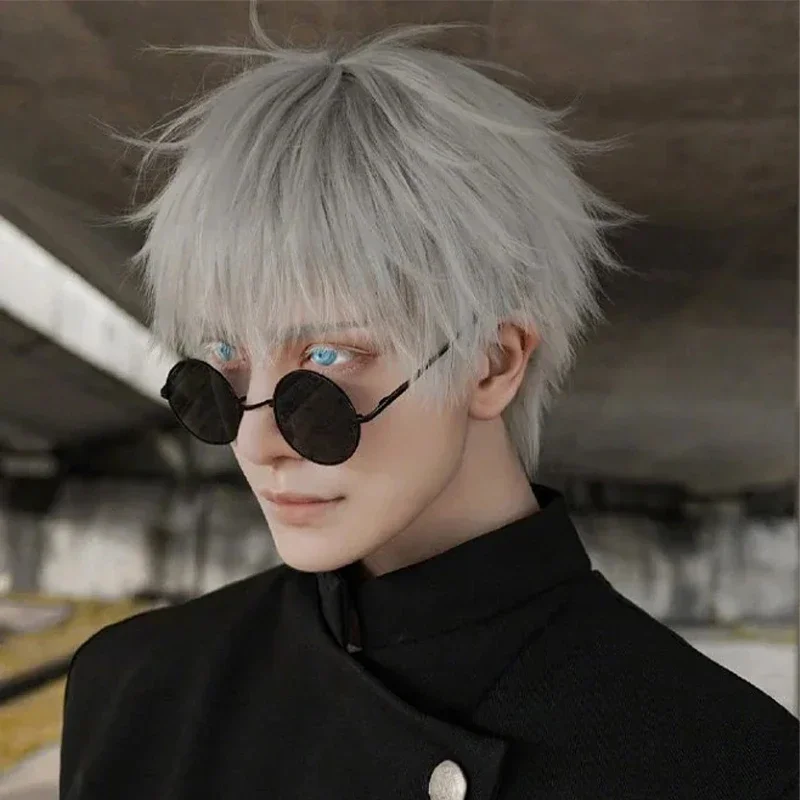 Jujutsu Kaisen Cosplay Óculos, Óculos Gojo Satoru, Fantasia de Halloween, Adereços Pretos, Acessórios Anime