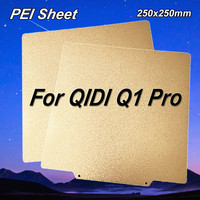 250x250mm PEI Sheet for QIDI Q1 Pro Build Plate Double Sided Print Plate Spring Steel Sheet PEO PET H1H Plate for Ankermake M5