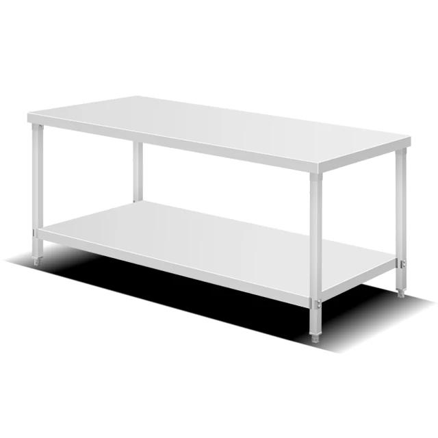 Catering Stainless Steel Work Bench, Heavy-Duty Industrial Kitchen Prep Table Suitable for Hotels, Restaurants and Canteens