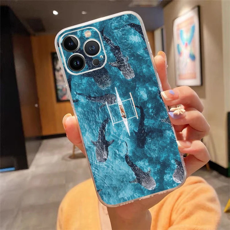 

Phone Case For iphone 17 Pro Max Air 17 16 15 14 13 Pro Max 15Plus 15 16 Pro Ocean Whale Shark