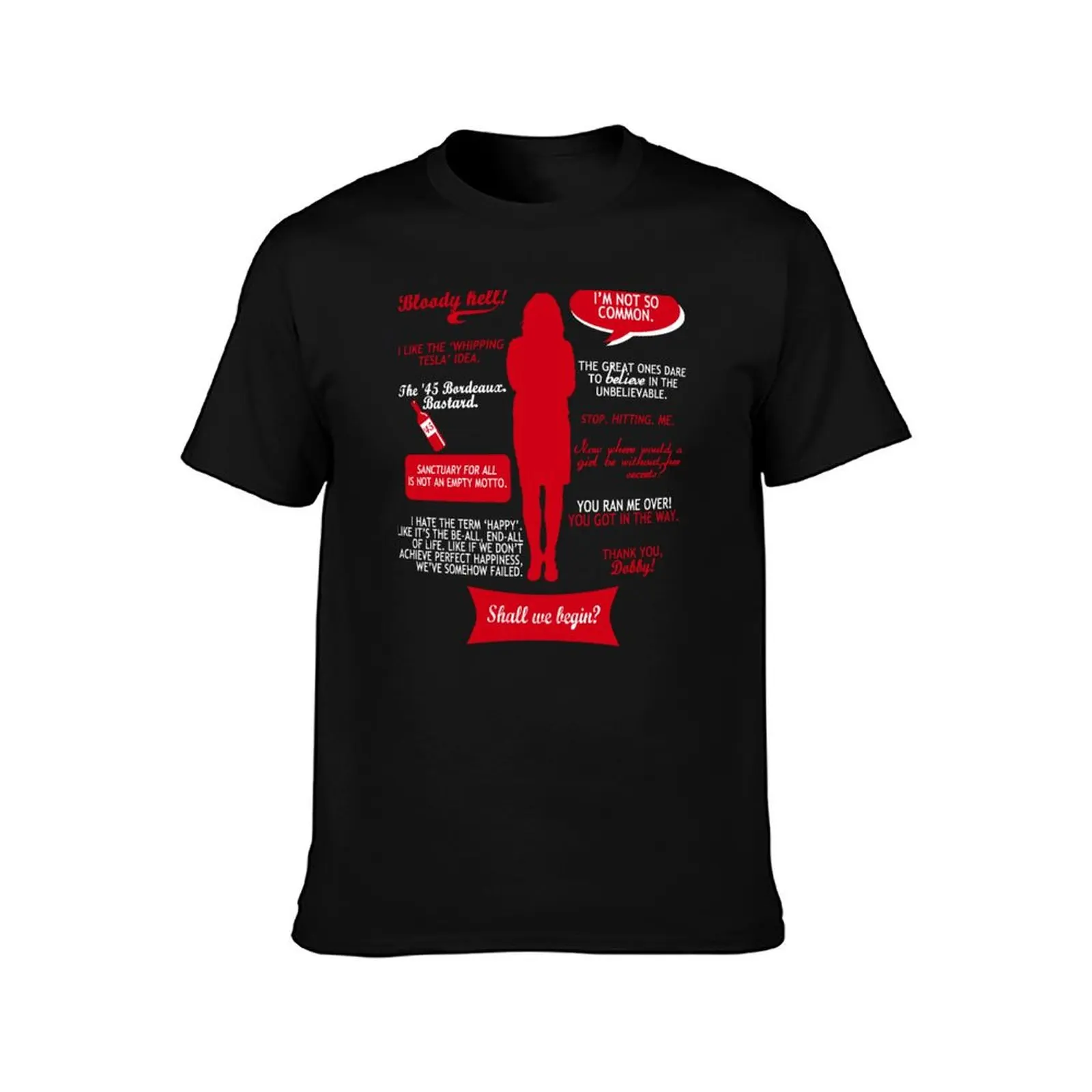 Sanctuary - Helen Magnus quotes (red/white design) T-Shirt Lightweight Basic Short Sleeve Shirt T-Shirt
