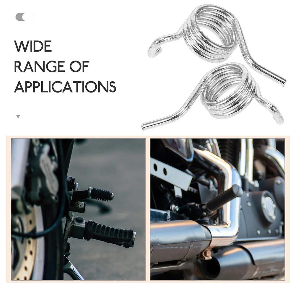 4 قطعة دراجة نارية القدم الربيع الألومنيوم Footpeg عودة الربيع خفيفة الوزن دائم استبدال دراجة نارية دواسة الينابيع الطرق الوعرة #2