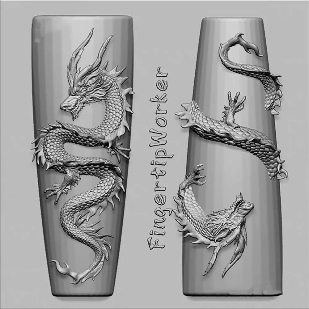 Diy Animals Dragon Snake Spider Silicone Nail Art Templates Mold Raven Swan Pigeon 3D Acrylic Carving Nail Mold Nail Art Charm