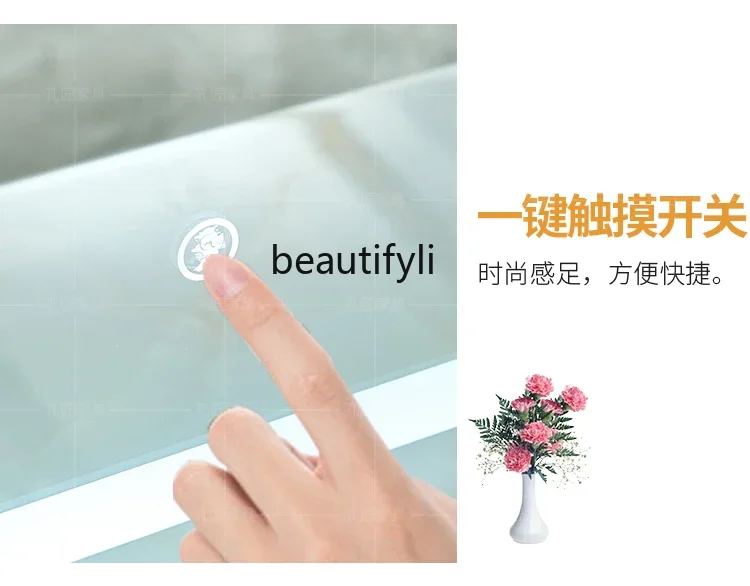 D80 Barber shop mirror counter cutting, perm and dyeing table single-sided double-sided marble hair mirror