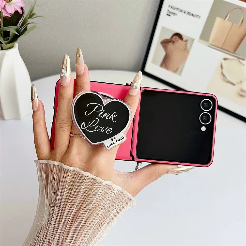 حامل حب وردي مغناطيسي قابل للفصل لهاتف Magsafe لهاتف سامسونج جالاكسي Flip7 Flip6 Z Flip 3 4 5 6 7 FE غطاء حماية #5