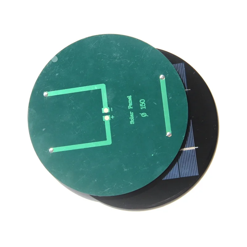 2W Round Solar Panel 6V Diameter 150MM Polycrystalline Circular Solar Cells for DIY 3.7V Battery Light Epoxy Study Kits Charger