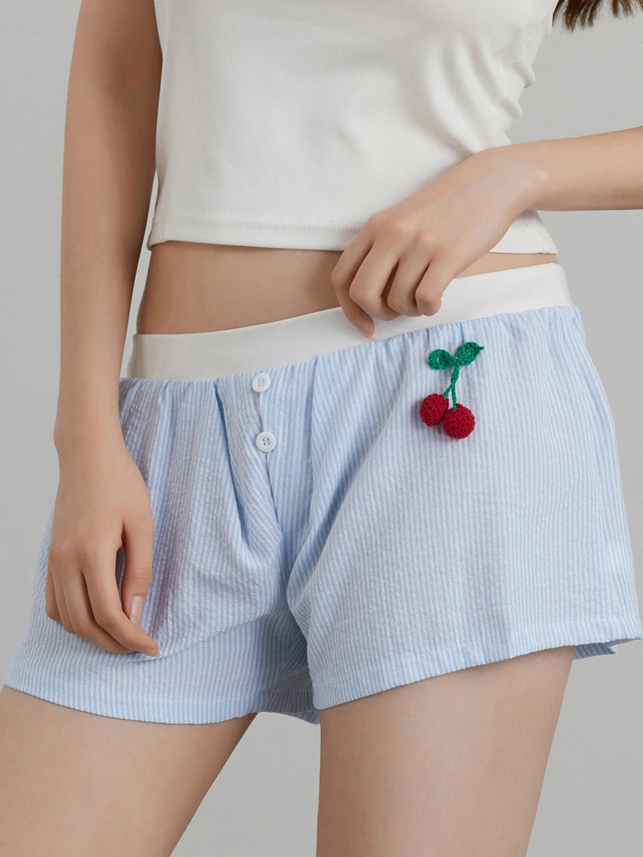 Women s Y2K Lounge Shorts Cute Elastic Soft Low Waist Cute Mini Bloomers Loose Fit Boy Shorts Streetwear