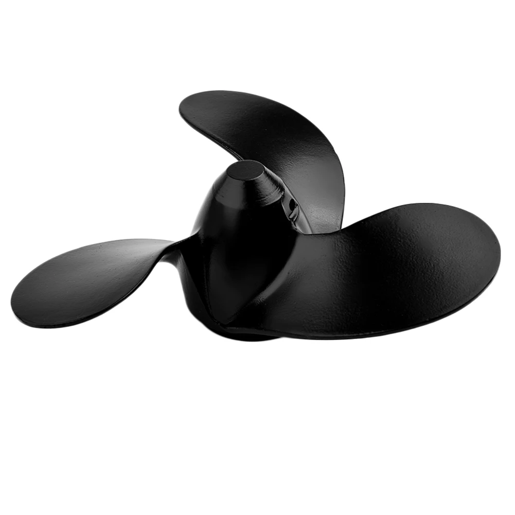 1 قطعة المروحة البحرية لعمود ناقل الحركة 2002 الأجزاء اليمنى الدورية 2.2-3.3HP 7.4x5.7 سبائك الألومنيوم أسود جديد