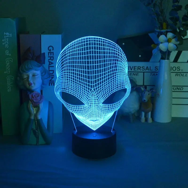 Pop-eyed Alien Shape 3D Night Light Child Cool Present for Bedroom Decor Cute Birthday Color Gift LED Table Lamp Baby Nightlight