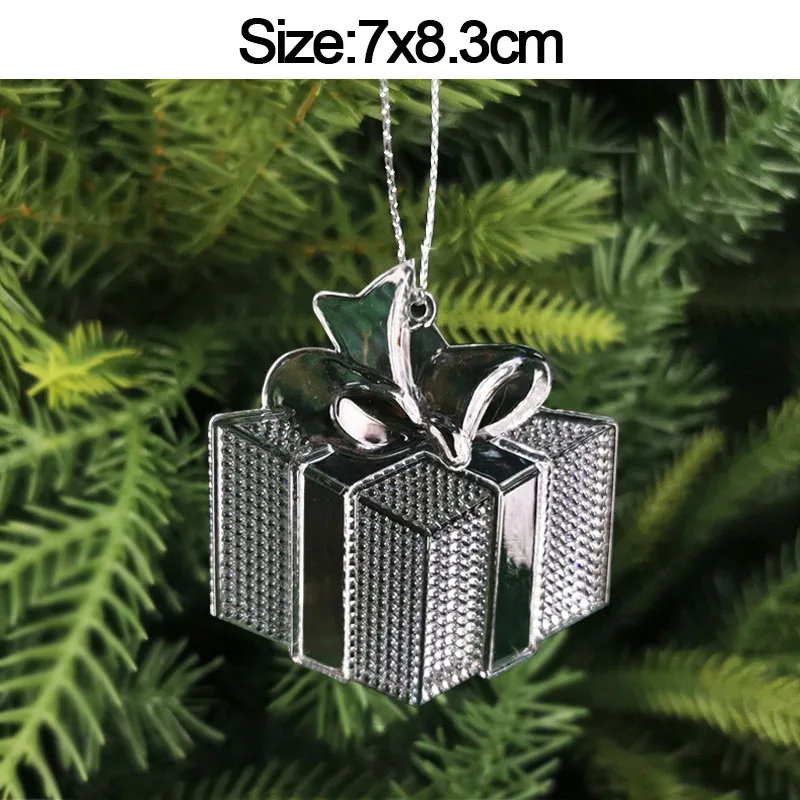 5 Stück Weihnachtsdekorationen für Zuhause, Kristall-Acryl-Ornamente, Schneeflocken, Elch, Weihnachtsbaum-Hängeanhänger, Navidad 2026 Neujahrsgeschenk – Detail 12