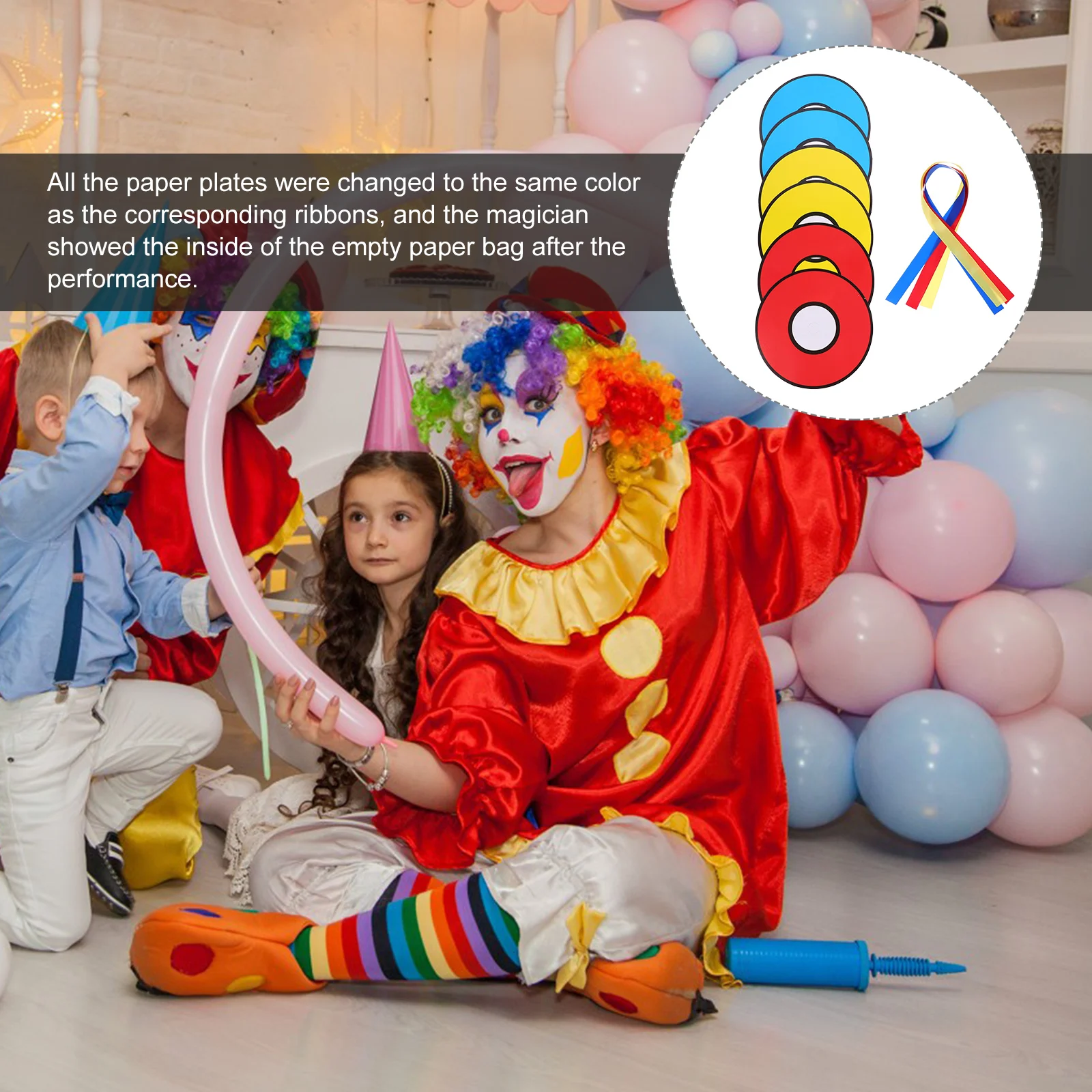 

2 Sets Color Change CD Magician Trick Props Lightweight Portable Practical Gimmick Paper Stage Performance Kits