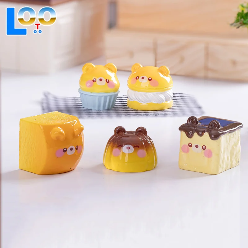 Микропейзаж, креативный медведь, хлеб, кукла, кукольный дом, сделай сам, еда, игровое украшение, аксессуары, настольные украшения