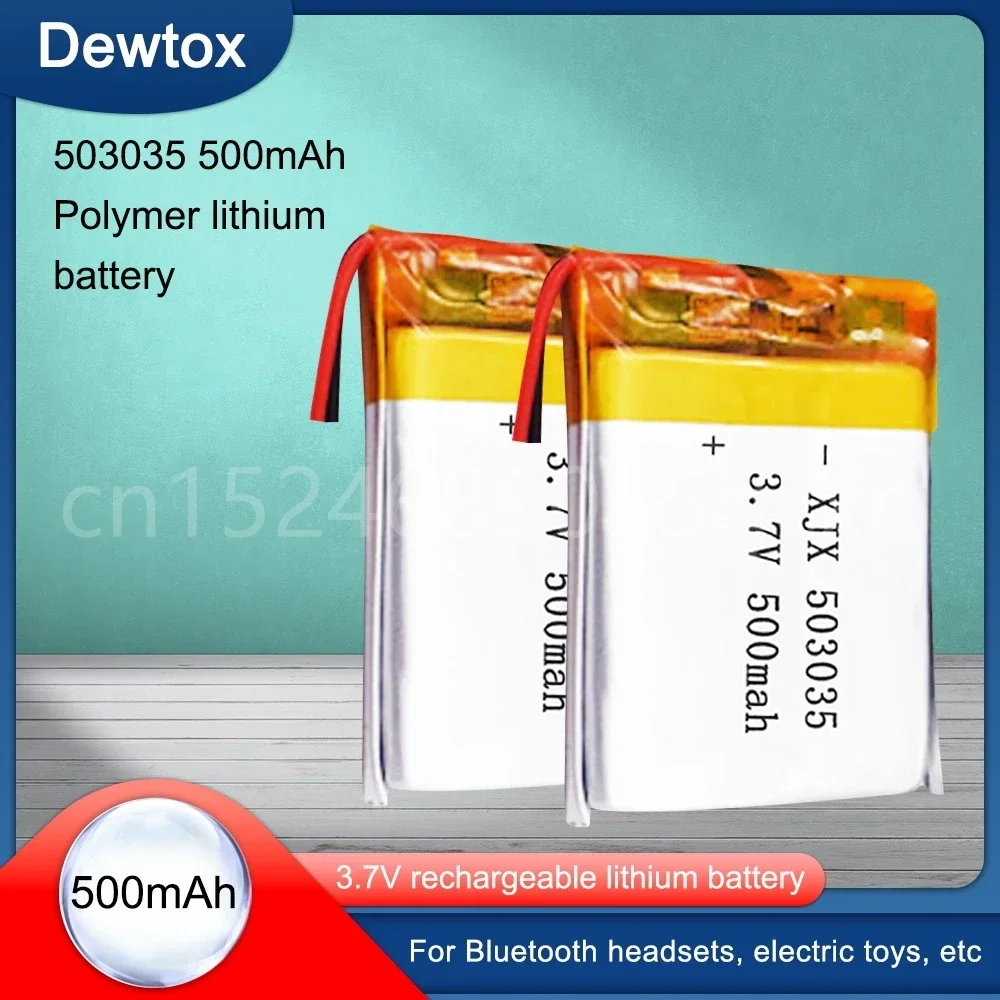 503035   Batteria ai polimeri di litio da 3,7 V 500 mAh Batterie ricaricabili Lipo agli ioni di litio da 3,7 V Volt per navigazione GPS MP3 DVD