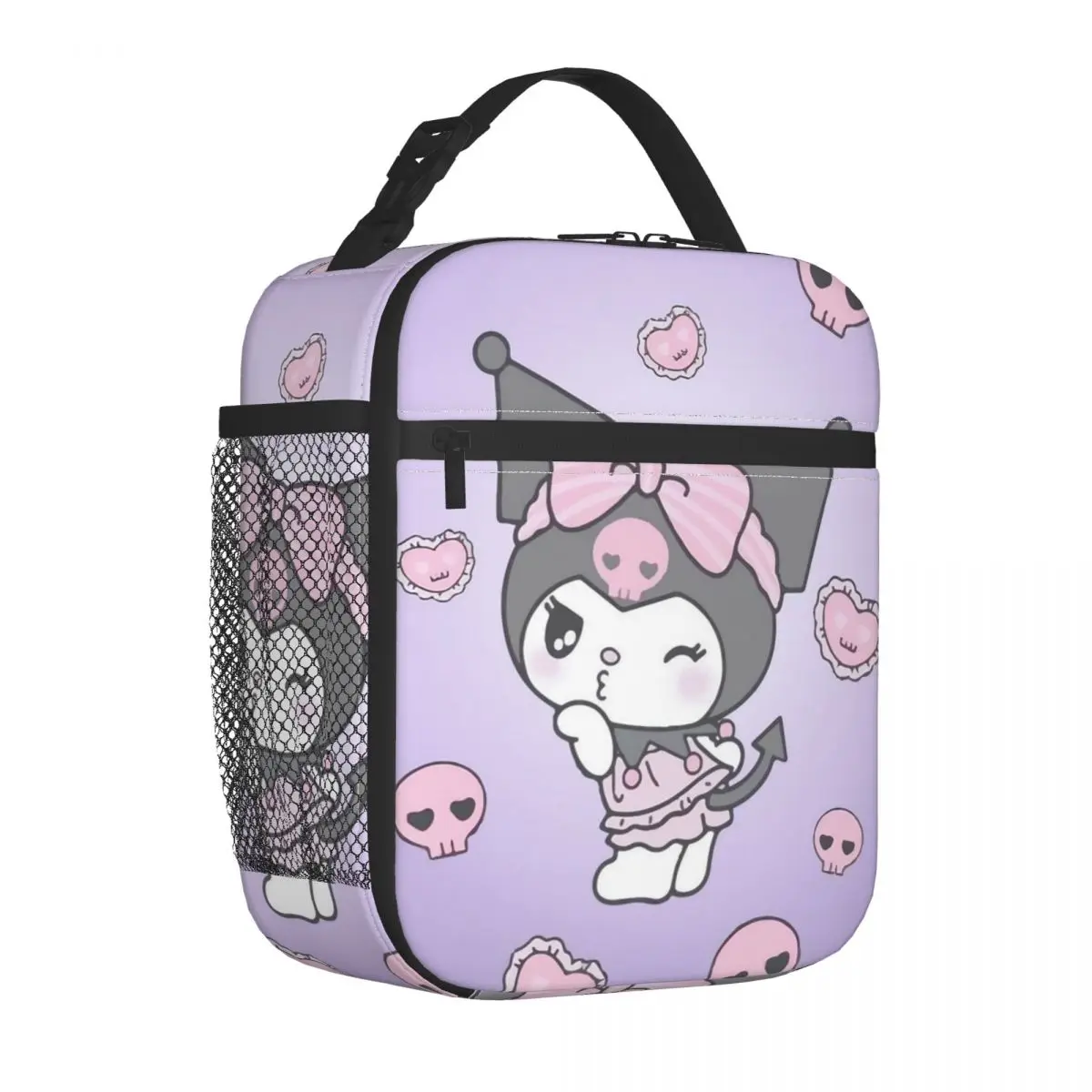 

Kuromi Anime Japanese Style Insulated Lunch Bags High Capacity Meal Container Cooler Bag Tote Lunch Box Office Travel Food Bag