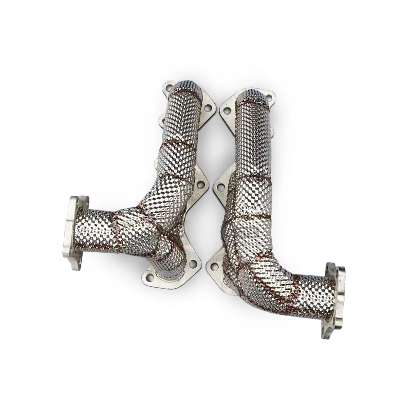 Exhaust manifold high flow downpipe suitable for Porsche 911 992 stainless steel converter manifold without cat pipe