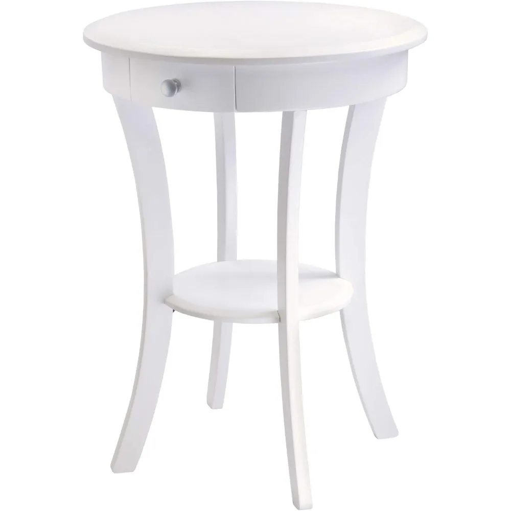 

Wood Sasha Accent Table, White, 20 inches