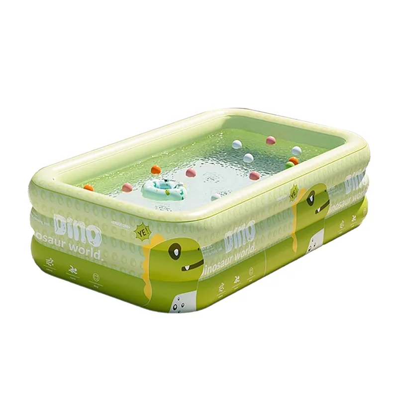 

Eco-Friendly-Folding Inflatable Swimming Pool Thickened PVC Outdoor Play Pool For Kids Baby Rectangular Design For Family Pool 1
