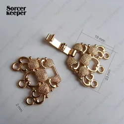 5 PCS Findings & Components Vintage Gold Clasps for Jewellery Metal Copper Diy Pearl Necklace Toggle Connector -SorcerKeeper