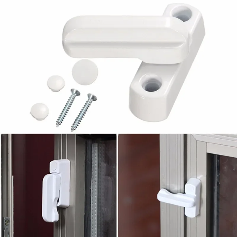 1Pcs T Shape door Swing lock UPVC Replacement Security window Sash Jammer Safety hasps Lever Handle Sweep Latch Child Protector
