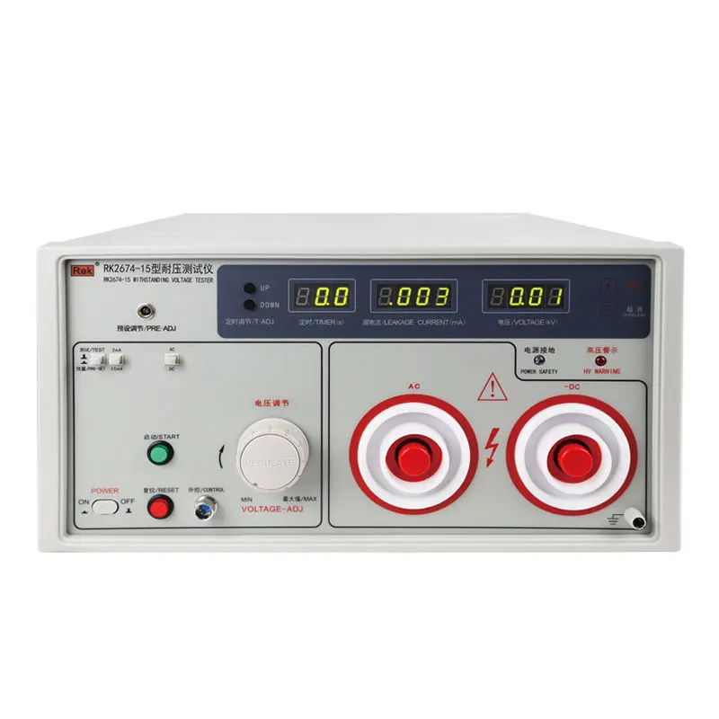 Rek RK2674-15 Withstanding Voltage Tester Hi-POT Tester, Voltage AC/DC 0~15KV, Current AC/DC 0~20mA