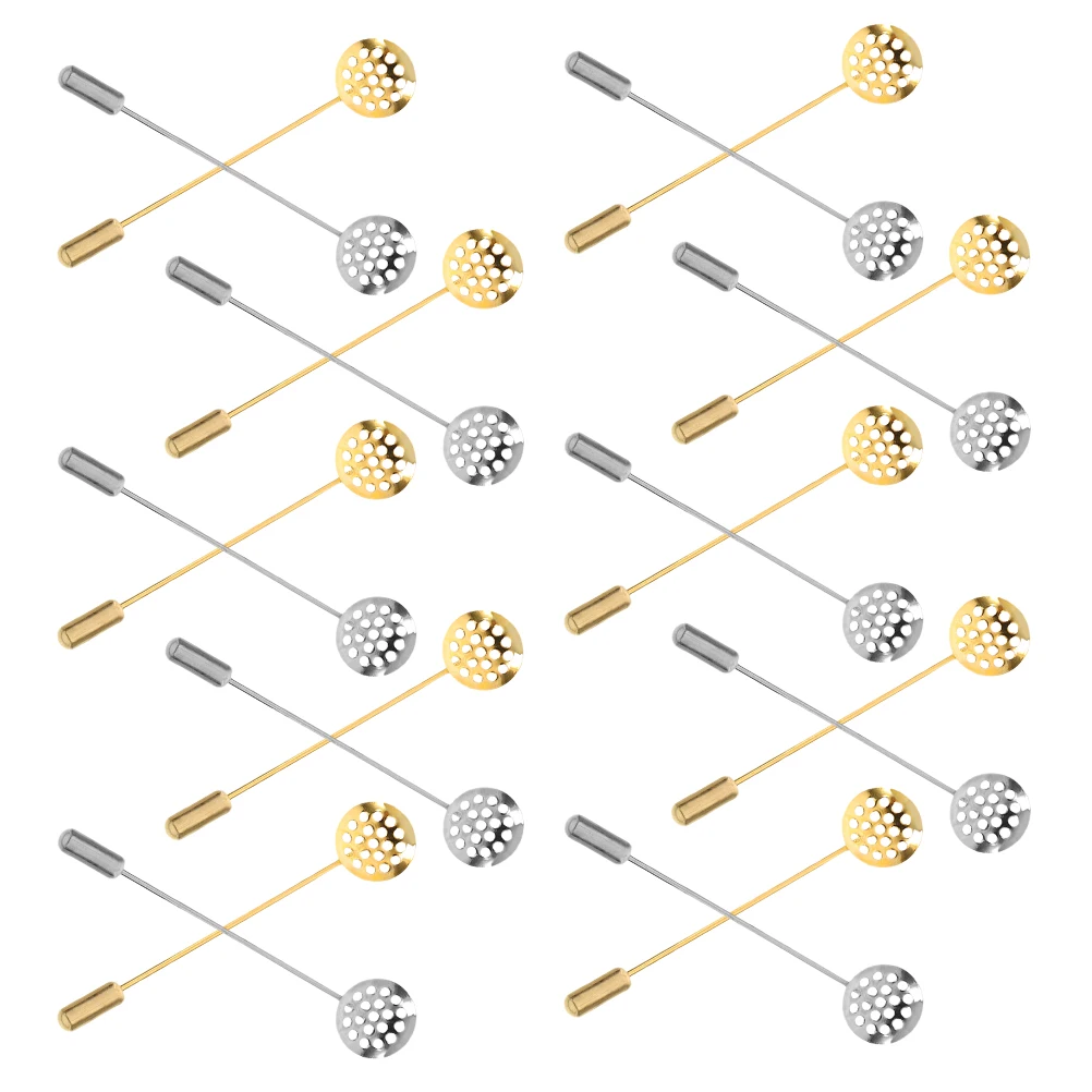 

20pcs Mesh Tray One-line Needle Transparent Brooch Pins Lapel Pin Holder Round Lightweight Wedding Groom Bride Corsage Flower