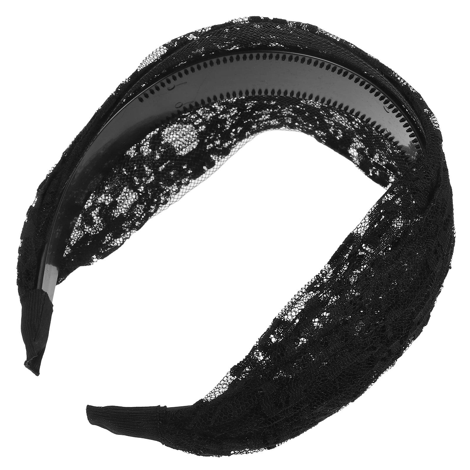 

Wide Headbands Hair Decor Girls Lace Thick Vintage Black Headdress Accessory Everyday Fashion Headband Party Photo
