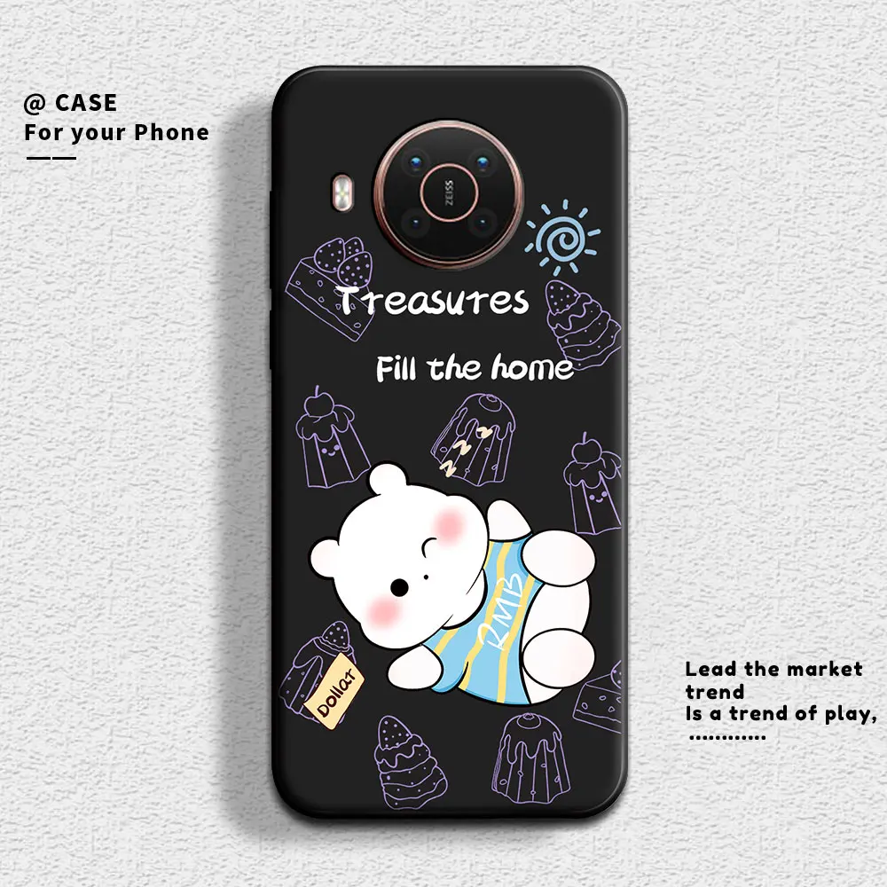 For Nokia X10 X20 X30 X100 XR20 Case Cute Panda Soft Silicone Couple Phone Case For Nokia X20 X10 X100 Protect Shockproof Cover