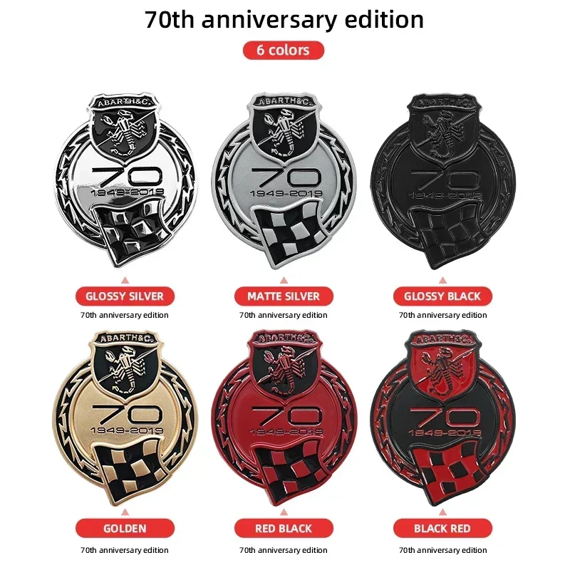 3D Scorpion Logo For Fiat Abarth 500 500X 1000TC 1100 Spider 595 695 Emblem Badge Decal Car Head Grille Rear Trunk Sticker