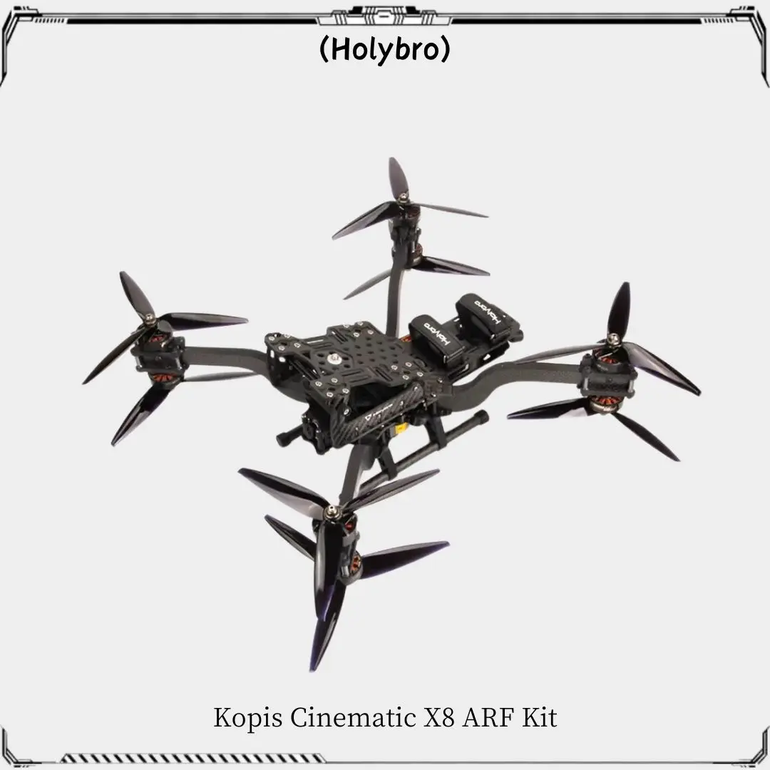 Holybro Kopis Cinematic X8 8inch 396mm FPV Frame ARF Kit W/ T-Motor F90 KV1300 Brushless Motor Gemfan 7040 3-Blade Propellers