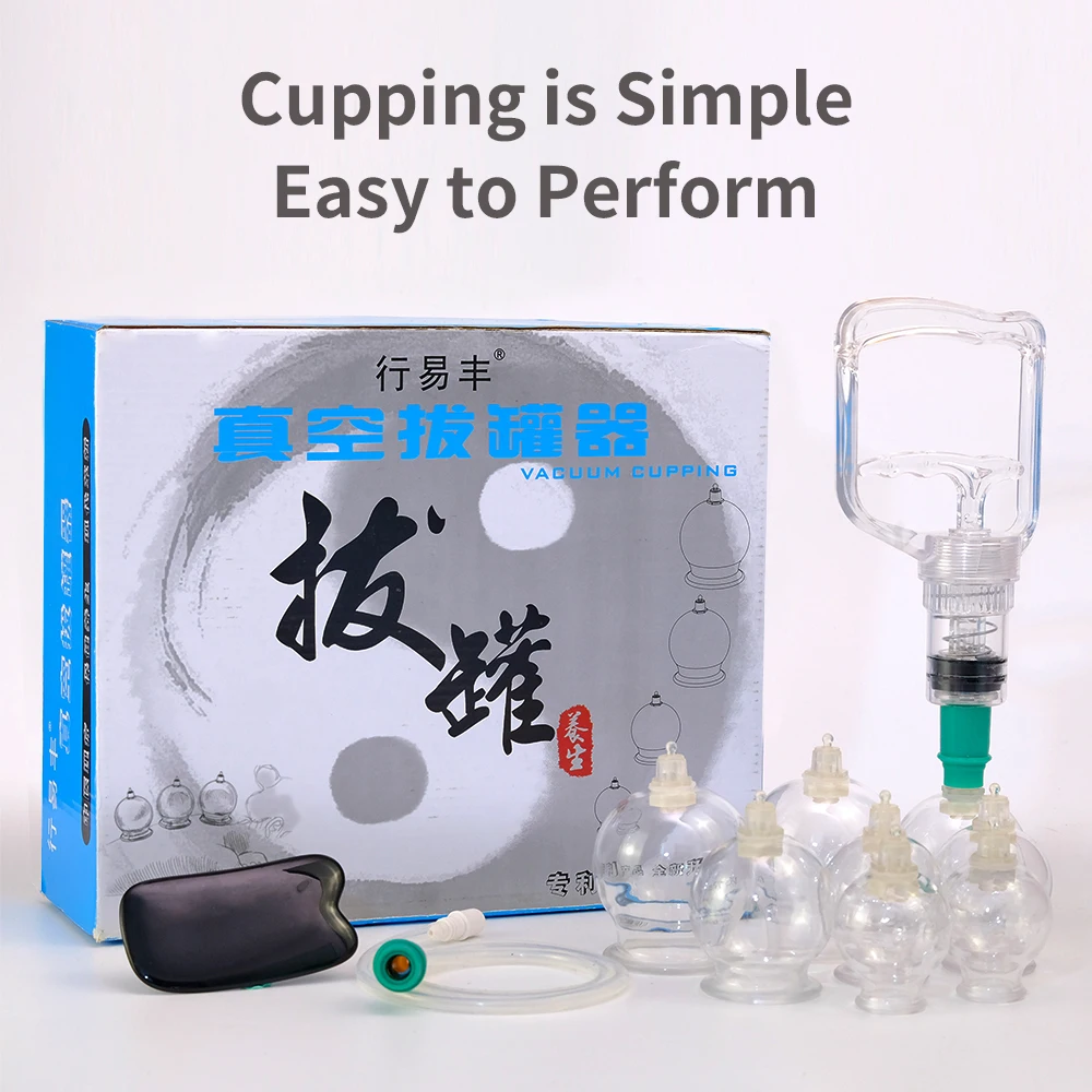 

Massage Vacuum Cupping Therapy Set Thicker Magnetic Aspirating Cupping Cans Acupuncture Massage Suction Cup With Tube Jars