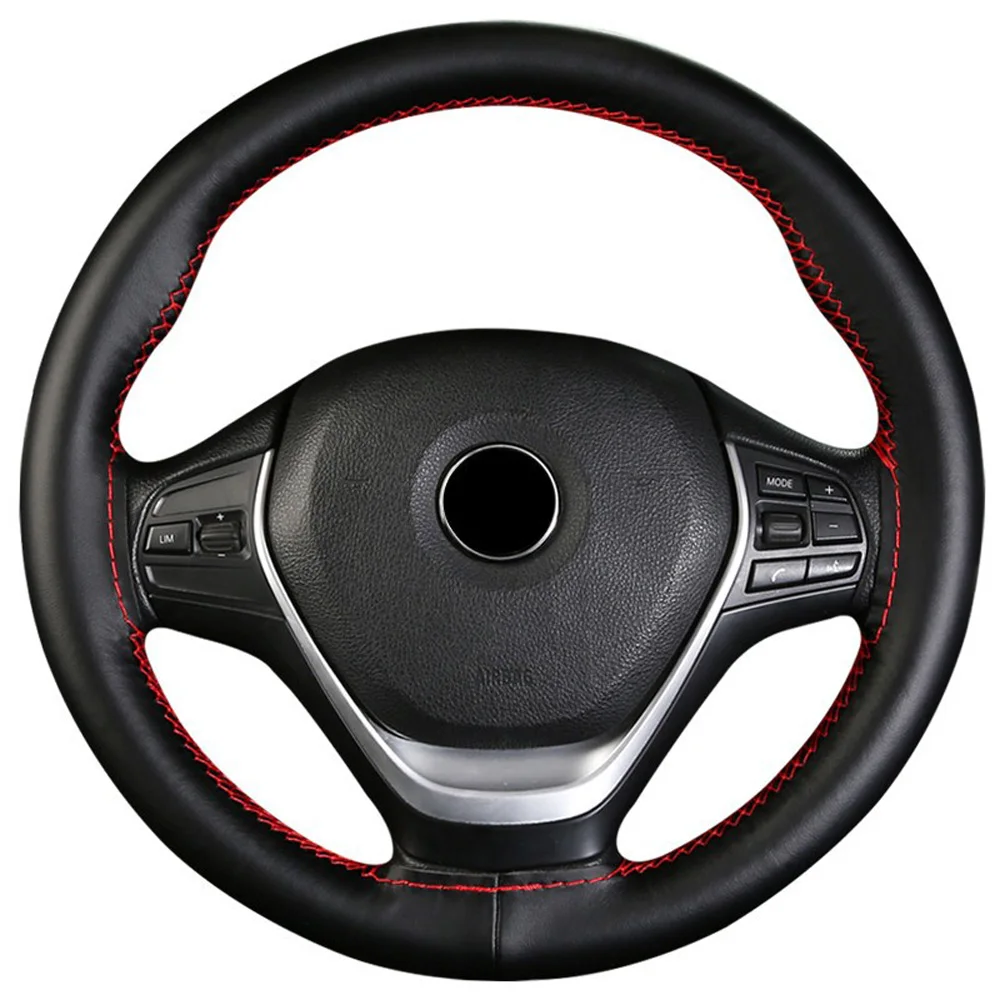 DIY Car Steering Wheel Cover Ultrathin Steering Wheel Protective Cover For Audi RS5 A1 A3 A4 B7 B8 A5 A6 A7 A8 Q3 Q5 Q7 Q8 TT S3
