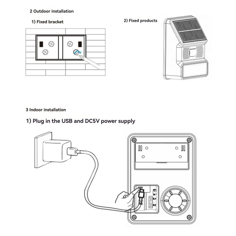 

A72T Беспроводная сирена на солнечной энергии, звуковая и свет, уличный датчик сигнализации для 433 МГц, Wi-Fi, GSM сигнализация для дома, фермы