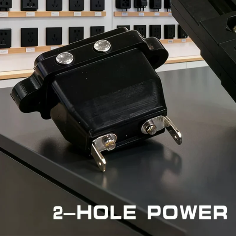 

Двухпроводная вилка для электрической отвертки, 2-ядерная розетка, разъем питания постоянного тока, 2 контакта, черная маленькая двухпроводная вилка