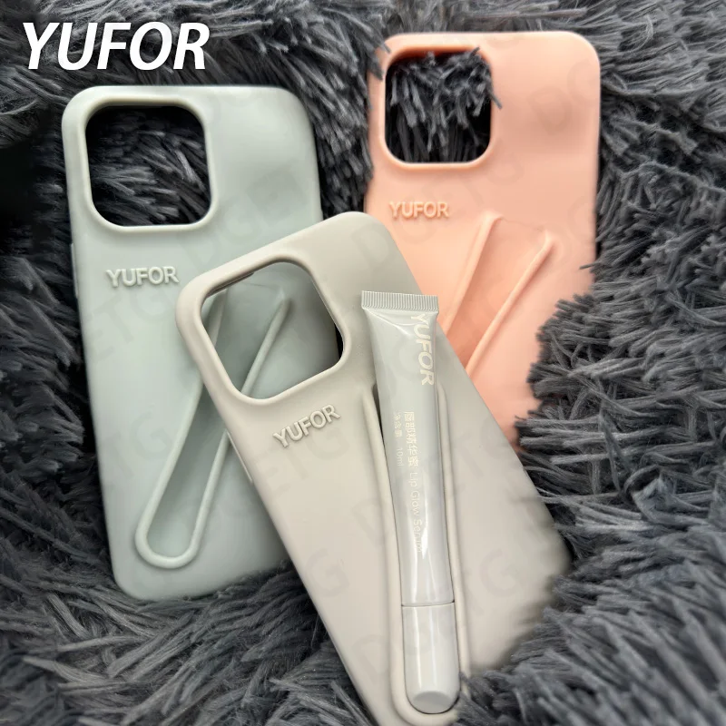 Yufor DIY Lipstick Lip Gloss Lip Balm Lip Gloss Mobile Phone Case Suitable For Apple Iphone15/14/13/pro Max Lip Protective Case