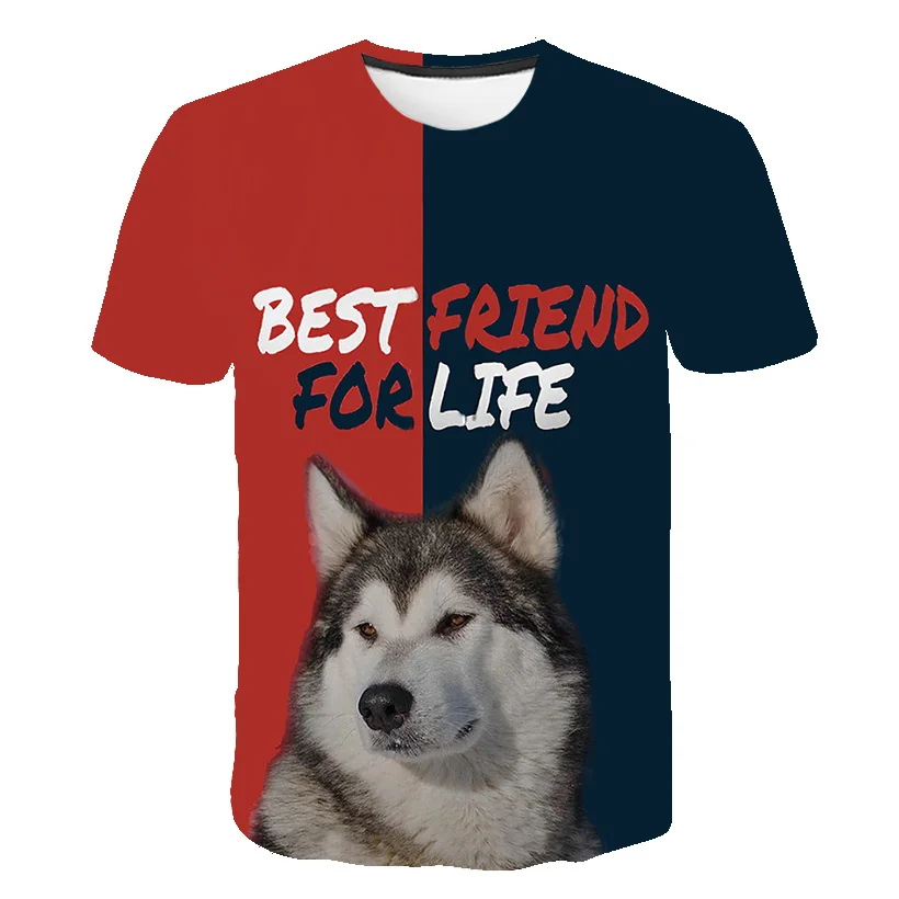 2023 New Dogs T Shirts Summer Cartoon Casual Short Sleeve Tops Tees Clothing Kids Anime Round Collar T-Shirts Children Costumes