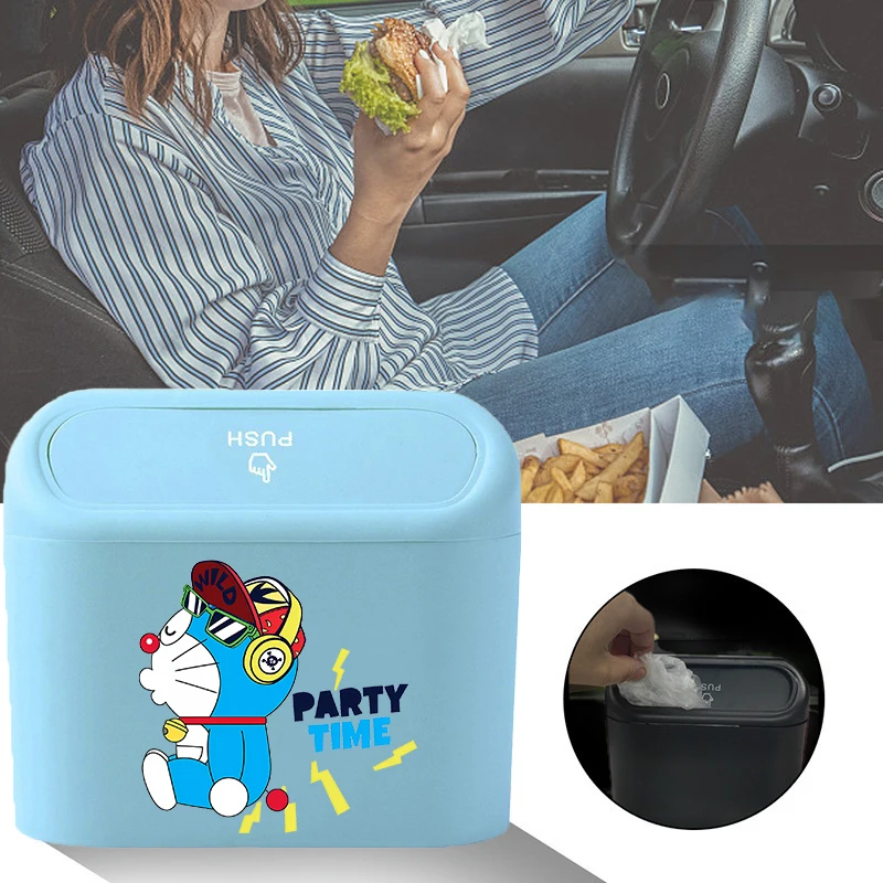 

Многофункциональное мусорное ведро Doraemon для автомобиля/спальни/дома/офиса с крышкой, органайзер для хранения, подарок на день рождения