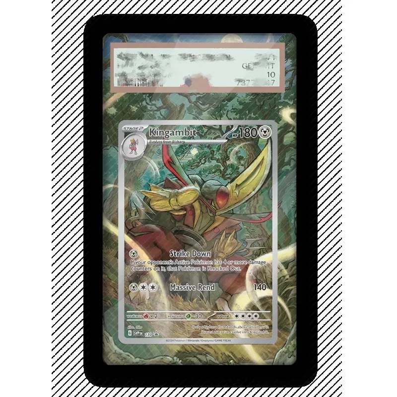 For Pokemon Card Display PTCG Kingambit Art Display Anime Keychain Game Collectibles Art Fans Acrylic Protective Case Toys Gifts
