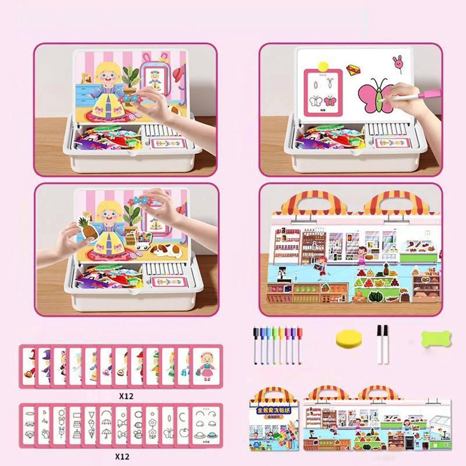 Magnetic Dress Up Doll Double Sided Fun Learning Puzzles Kids Educational Toys For Children Boys Girls Indoor Party Birthday