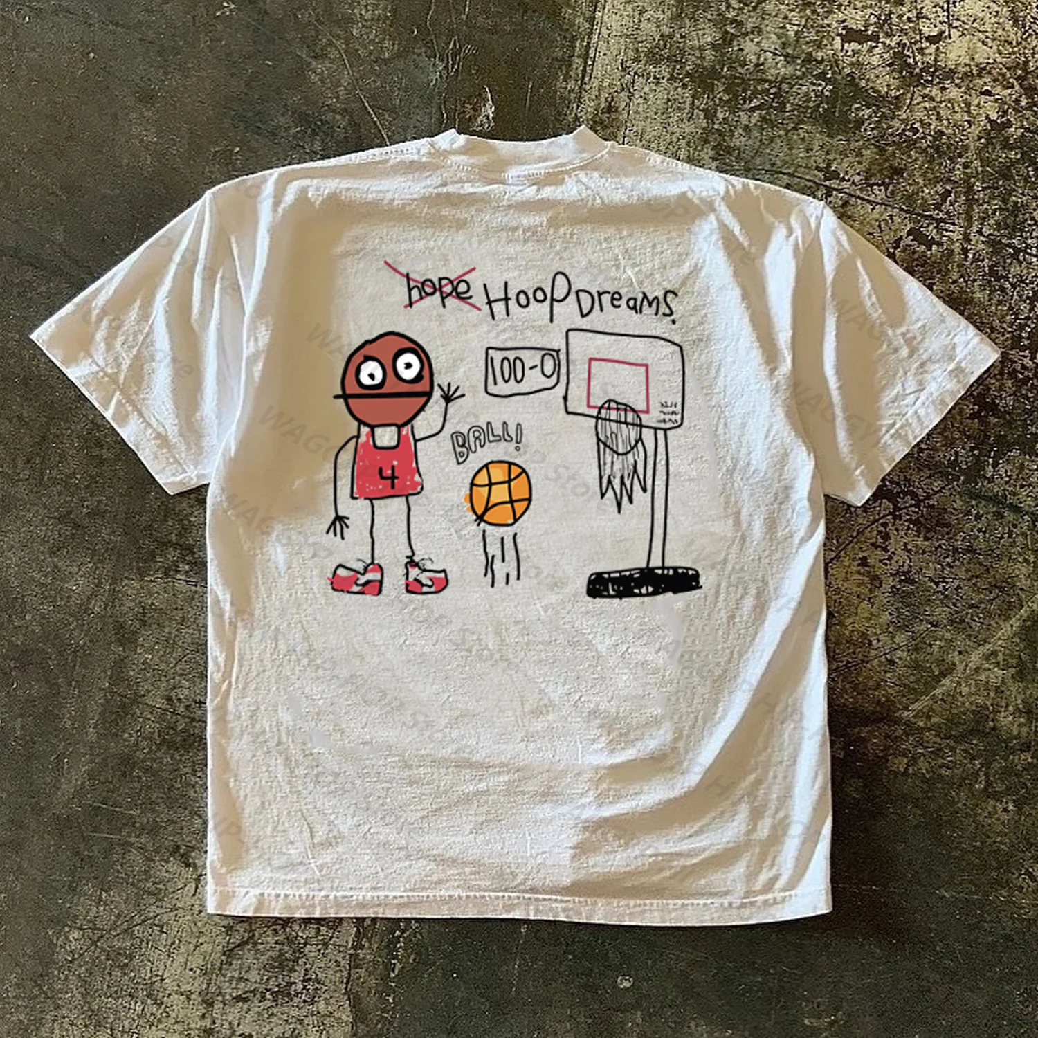 

[Официальный магазин XNF] 260 грамм плотного хлопка! Hoop Dreams Спортивная футболка оверсайз Хип-хоп Мужские женские топы с короткими рукавами