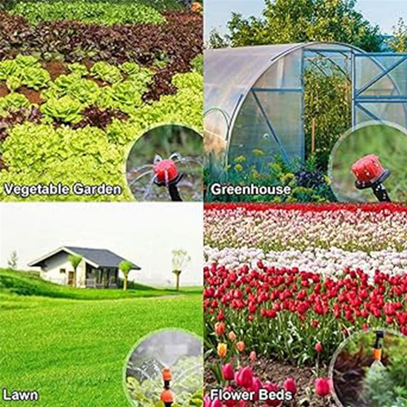

500PCS Garden Eight-Hole Adjustable Flow Drippers, Courtyard Greenhouse Watering Nozzles Drip Irrigation Sprinkler Head-Hot