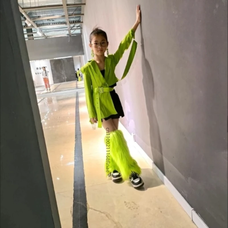 مجموعة أزياء رقص الجاز للفتيات، زي أداء نموذجي، زي أداء رقص الجاز للأطفال، نمط الهيب هوب للفتيات #4