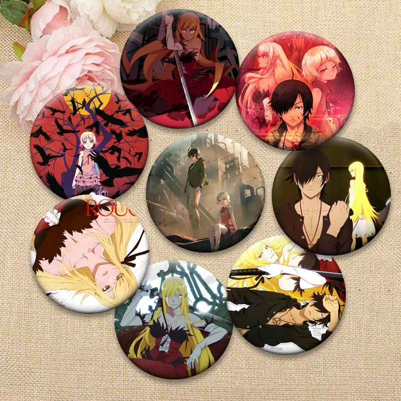 32/44/50/58 мм аниме Kizumonogatari броши на рюкзаке мультяшный значок для копирования изысканные эмалированные булавки ручной работы ювелирные аксессуары