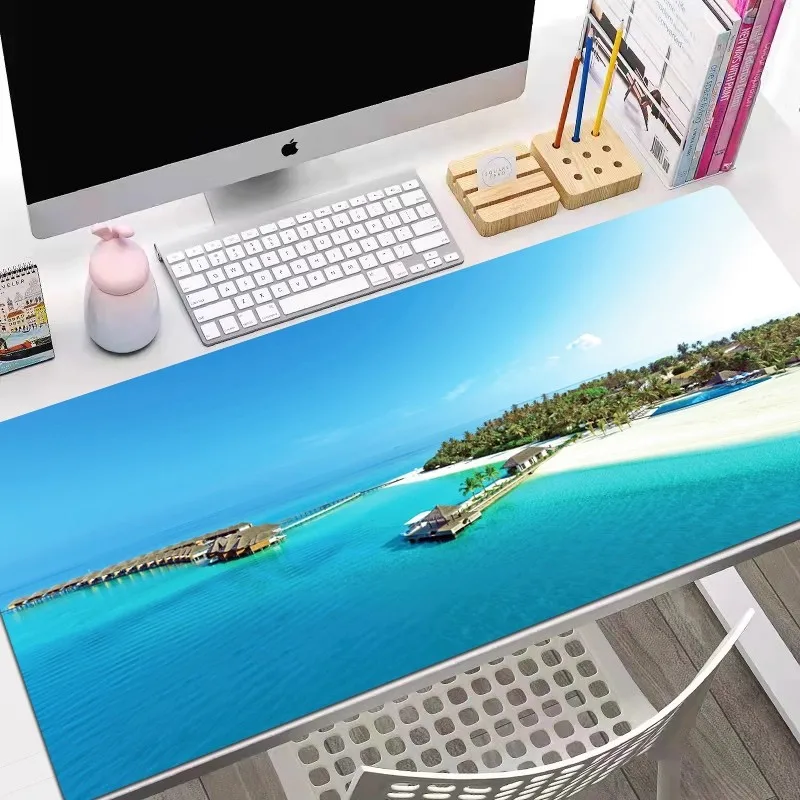 

Очень большой коврик для мыши с изображением животных на заказ, водонепроницаемый нескользящий настольный коврик, подарок на Рождество и годовщину святого Валентина