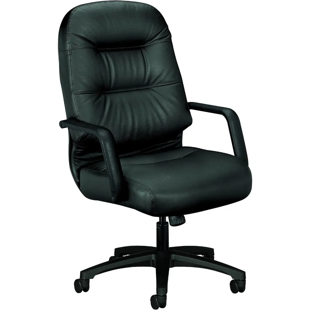 

"Black High-Back Leather Executive Chair with Pillow-Soft Comfort Series"